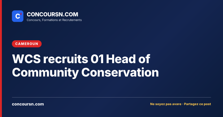 Illustration de l’article : WCS recruits 01 Head of Community Conservation