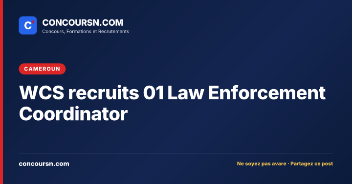 WCS recruits 01 Law Enforcement Coordinator