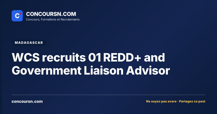 Illustration de l’article : WCS recruits 01 REDD+ and Government Liaison Advisor