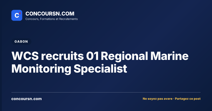 Illustration de l’article : WCS recruits 01 Regional Marine Monitoring Specialist