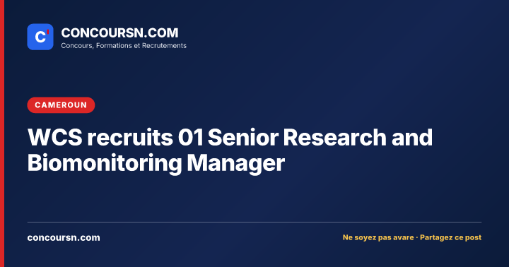 Illustration de l’article : WCS recruits 01 Senior Research and Biomonitoring Manager