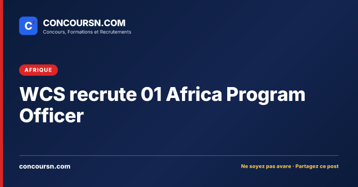 Illustration de l’article : WCS recrute 01 Africa Program Officer