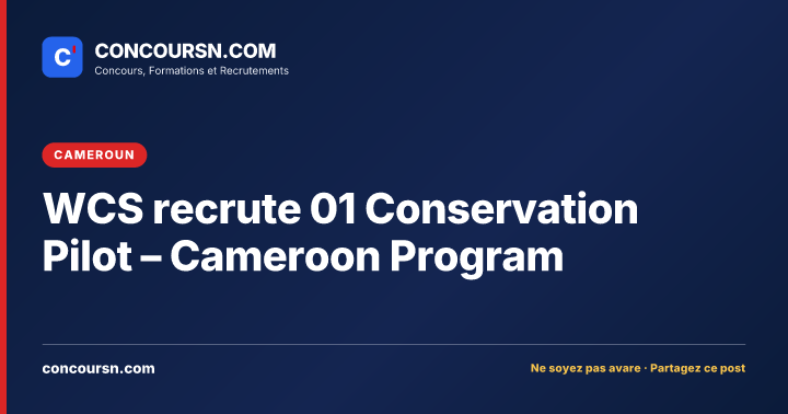 Illustration de l’article : WCS recrute 01 Conservation Pilot – Cameroon Program