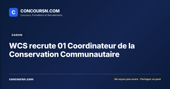 Illustration de l’article : WCS recrute 01 Coordinateur de la Conservation Communautaire