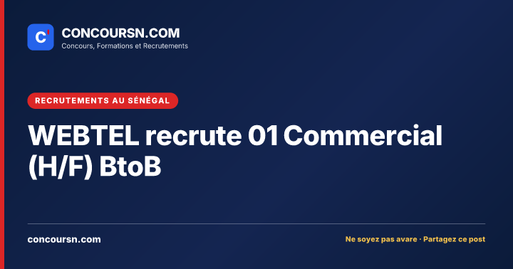 Illustration de l’article : WEBTEL recrute 01 Commercial (H/F) BtoB