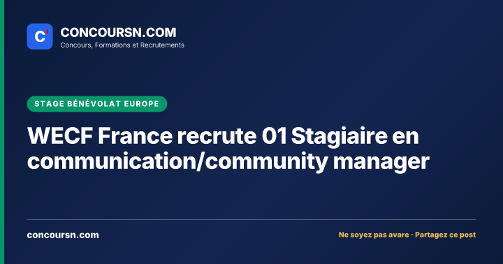 Illustration de l’article : WECF France recrute 01 Stagiaire en communication/community manager