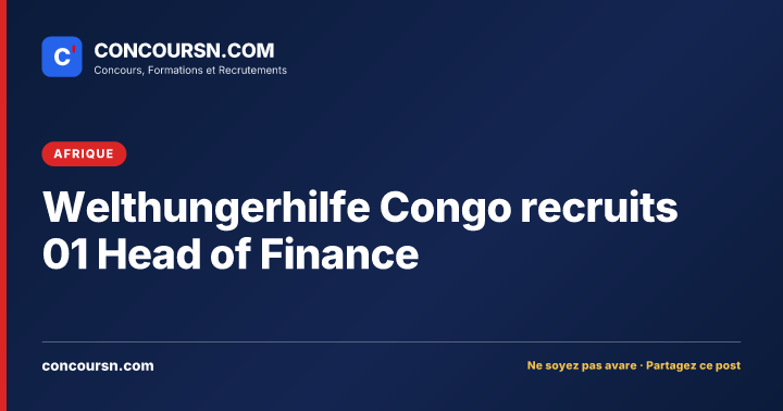 Illustration de l’article : Welthungerhilfe Congo recruits 01 Head of Finance