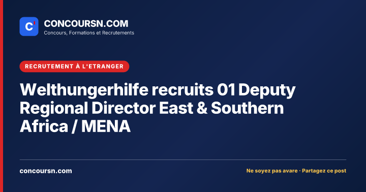 Illustration de l’article : Welthungerhilfe recruits 01 Deputy Regional Director East & Southern Africa / MENA