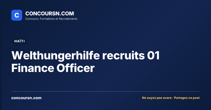 Illustration de l’article : Welthungerhilfe recruits 01 Finance Officer