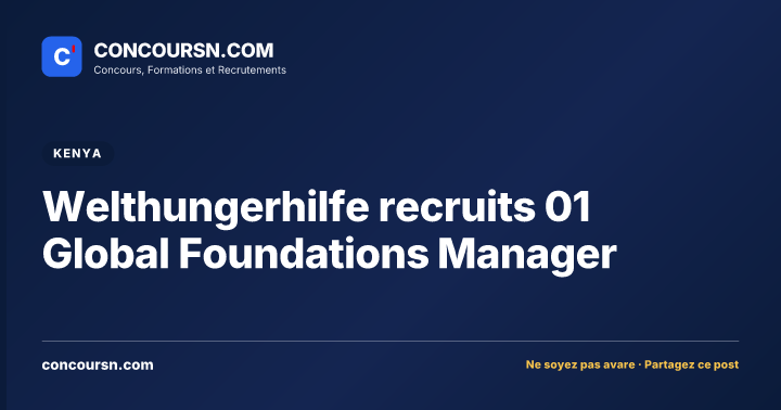 Illustration de l’article : Welthungerhilfe recruits 01 Global Foundations Manager