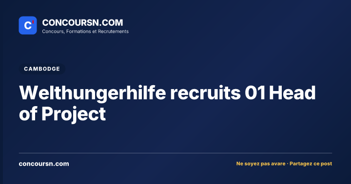 Illustration de l’article : Welthungerhilfe recruits 01 Head of Project