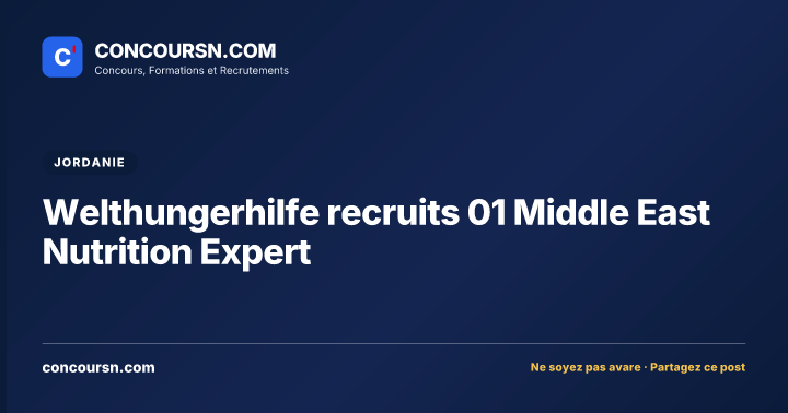 Illustration de l’article : Welthungerhilfe recruits 01 Middle East Nutrition Expert