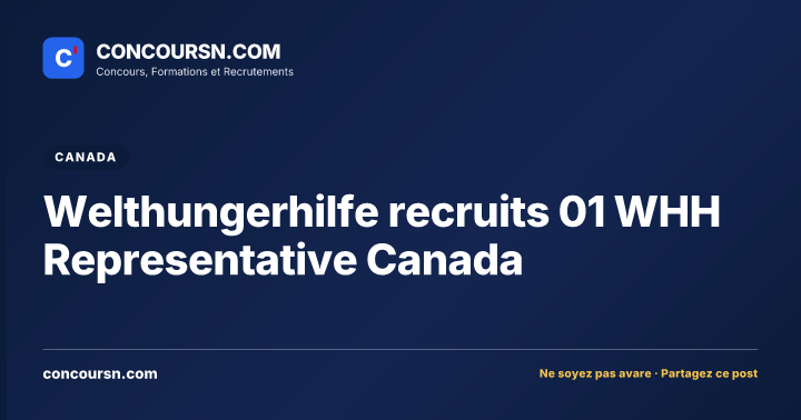 Illustration de l’article : Welthungerhilfe recruits 01 WHH Representative Canada