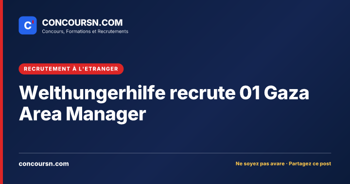 Illustration de l’article : Welthungerhilfe recrute 01 Gaza Area Manager
