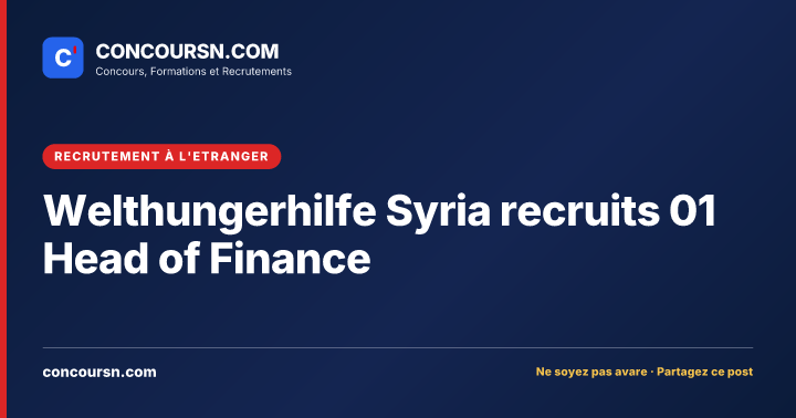 Illustration de l’article : Welthungerhilfe Syria recruits 01 Head of Finance