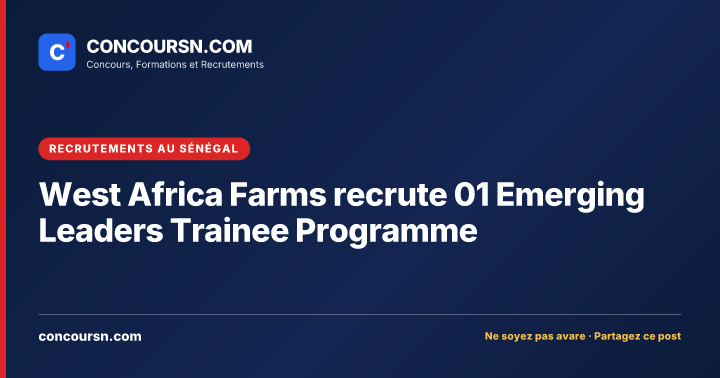 Illustration de l’article : West Africa Farms recrute 01 Emerging Leaders Trainee Programme