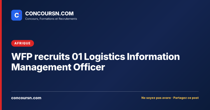 Illustration de l’article : WFP recruits 01 Logistics Information Management Officer