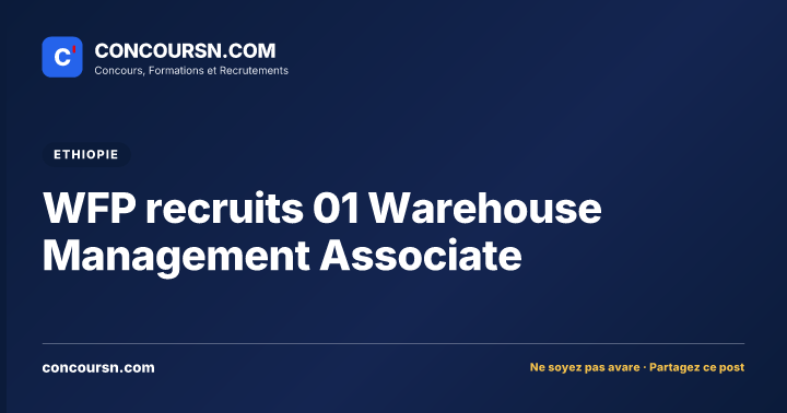 Illustration de l’article : WFP recruits 01 Warehouse Management Associate