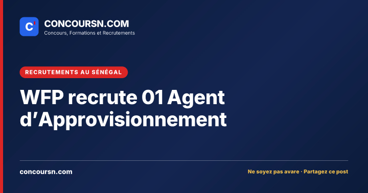 Illustration de l’article : WFP recrute 01 Agent d’Approvisionnement