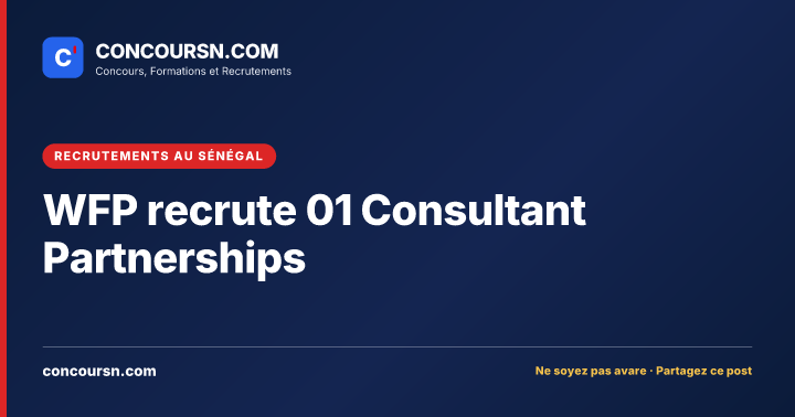 Illustration de l’article : WFP recrute 01 Consultant Partnerships