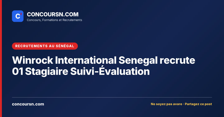 Illustration de l’article : Winrock International Senegal recrute 01 Stagiaire Suivi-Évaluation