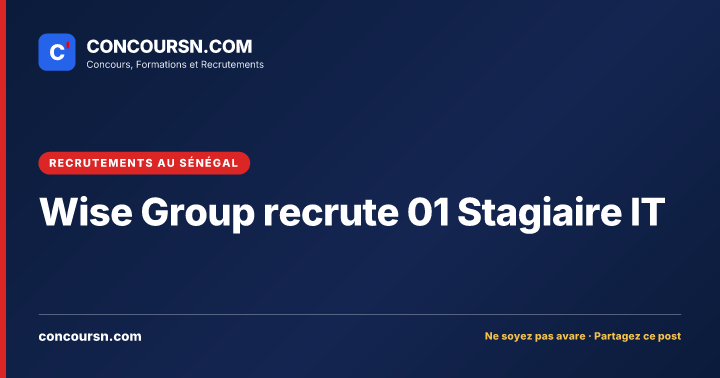 Illustration de l’article : Wise Group recrute 01 Stagiaire IT