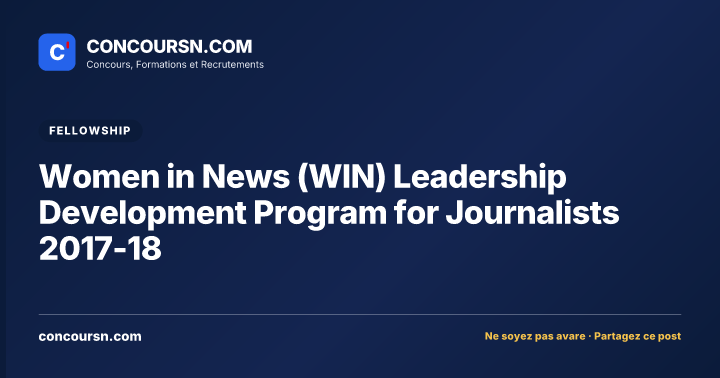 Illustration de l’article : Women in News (WIN) Leadership Development Program for Journalists 2017-18