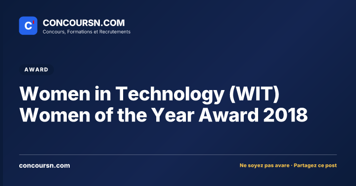 Illustration de l’article : Women in Technology (WIT) Women of the Year Award 2018