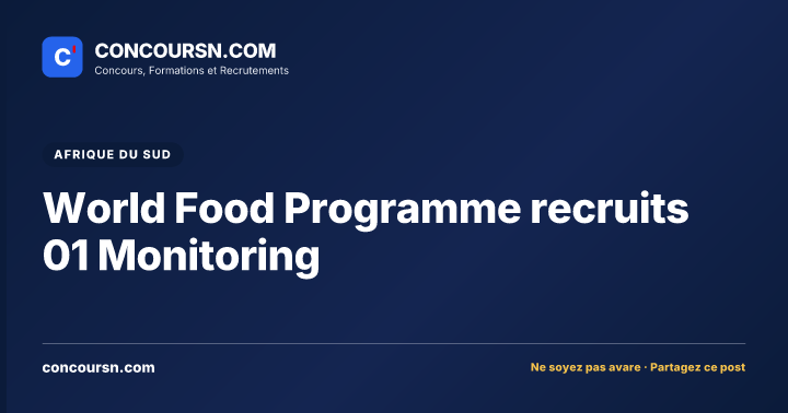 Illustration de l’article : World Food Programme recruits 01 Monitoring