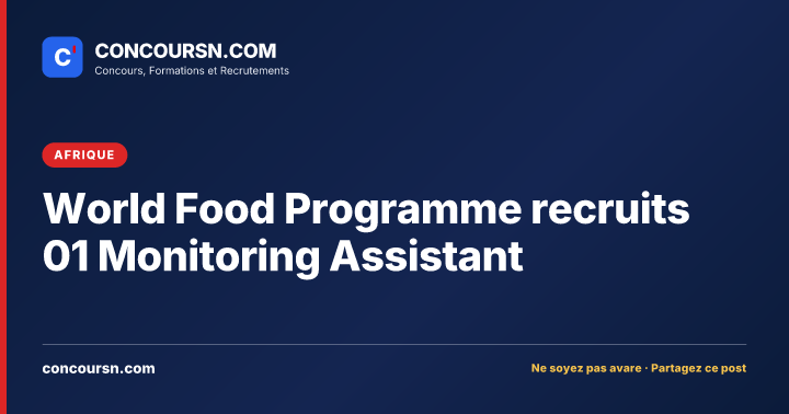 Illustration de l’article : World Food Programme recruits 01 Monitoring Assistant