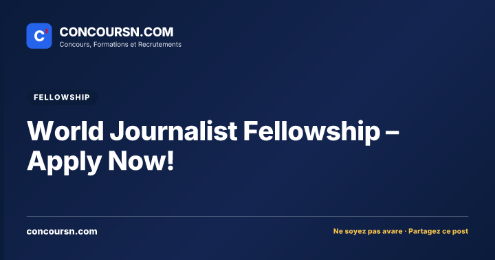 Illustration de l’article : World Journalist Fellowship – Apply Now!