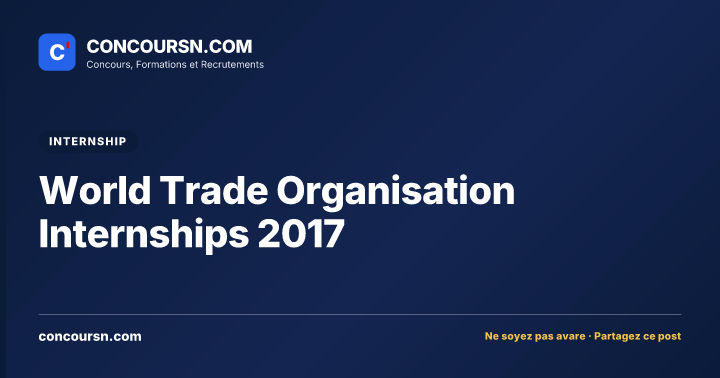 Illustration de l’article : World Trade Organisation Internships 2017