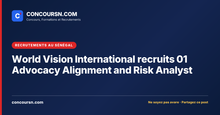 Illustration de l’article : World Vision International recruits 01 Advocacy Alignment and Risk Analyst