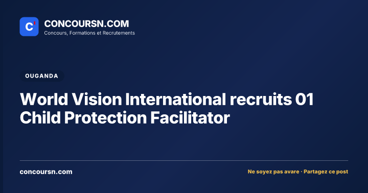 Illustration de l’article : World Vision International recruits 01 Child Protection Facilitator