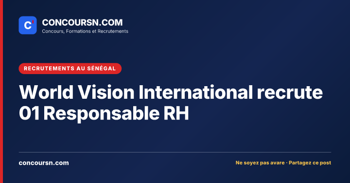 Illustration de l’article : World Vision International recrute 01 Responsable RH