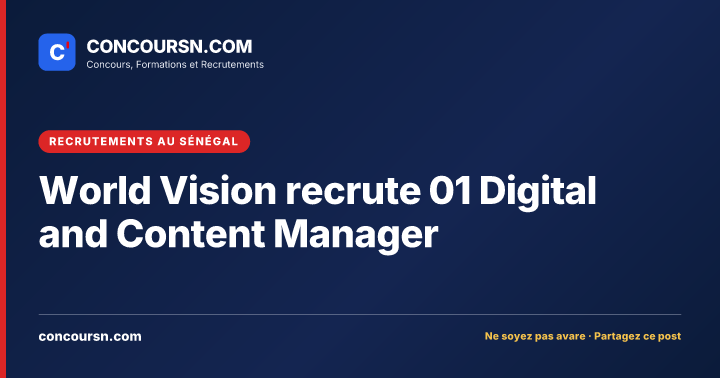 Illustration de l’article : World Vision recrute 01 Digital and Content Manager