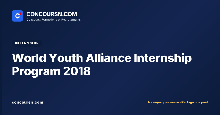 Illustration de l’article : World Youth Alliance Internship Program 2018