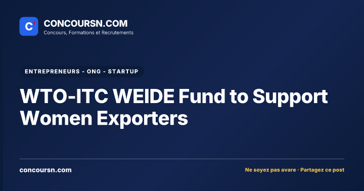Illustration de l’article : WTO-ITC WEIDE Fund to Support Women Exporters