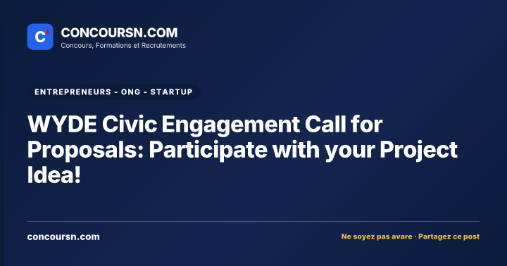 Illustration de l’article : WYDE Civic Engagement Call for Proposals: Participate with your Project Idea!