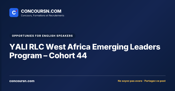 Illustration de l’article : YALI RLC West Africa Emerging Leaders Program – Cohort 44