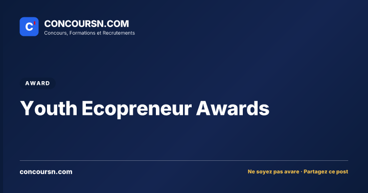 Illustration de l’article : Youth Ecopreneur Awards