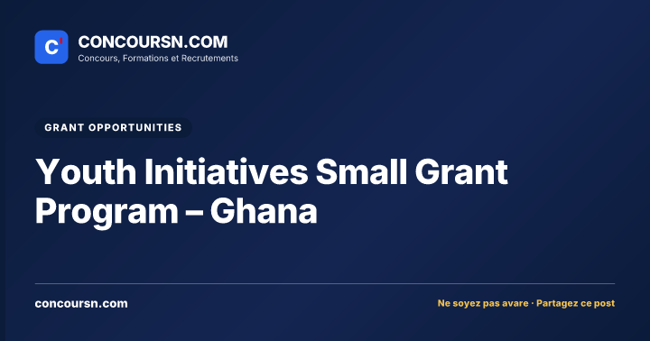 Illustration de l’article : Youth Initiatives Small Grant Program – Ghana