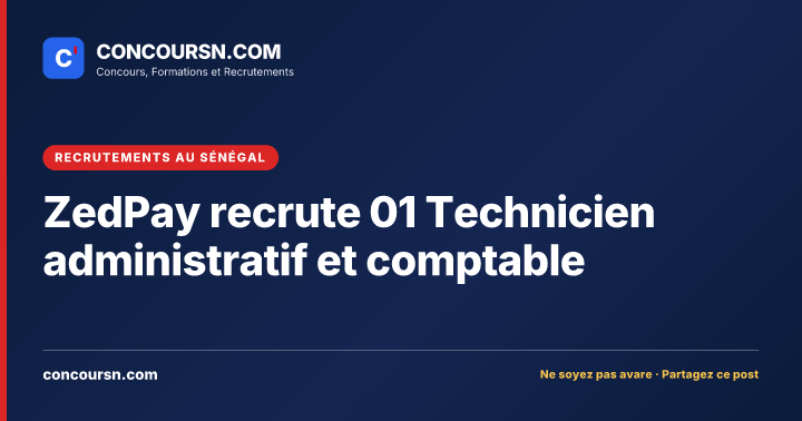 Illustration de l’article : ZedPay recrute 01 Technicien administratif et comptable
