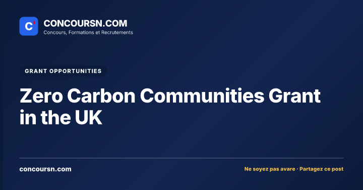 Illustration de l’article : Zero Carbon Communities Grant in the UK