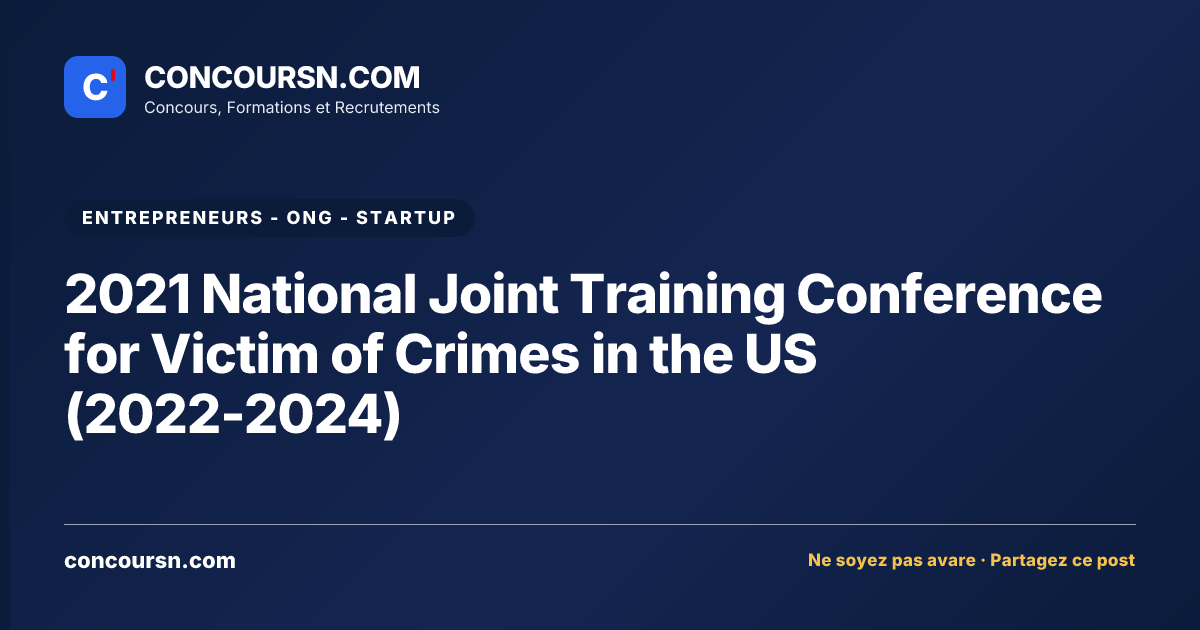 Illustration de l’article : 2021 National Joint Training Conference for Victim of Crimes in the US (2022-2024)