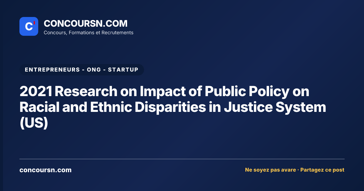 Illustration de l’article : 2021 Research on Impact of Public Policy on Racial and Ethnic Disparities in Justice System (US)