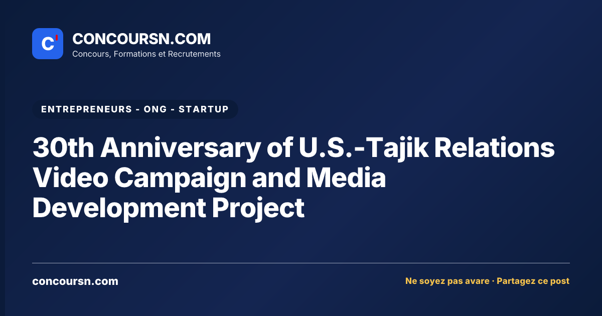 Illustration de l’article : 30th Anniversary of U.S.-Tajik Relations Video Campaign and Media Development Project