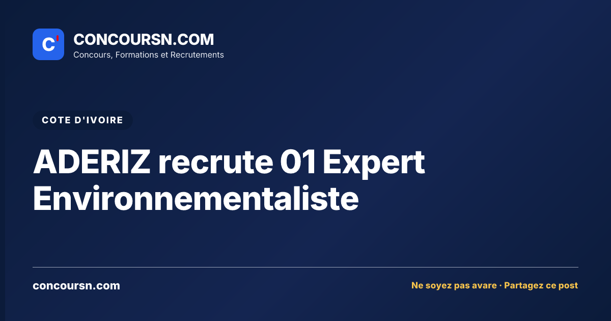 Illustration de l’article : ADERIZ recrute 01 Expert Environnementaliste