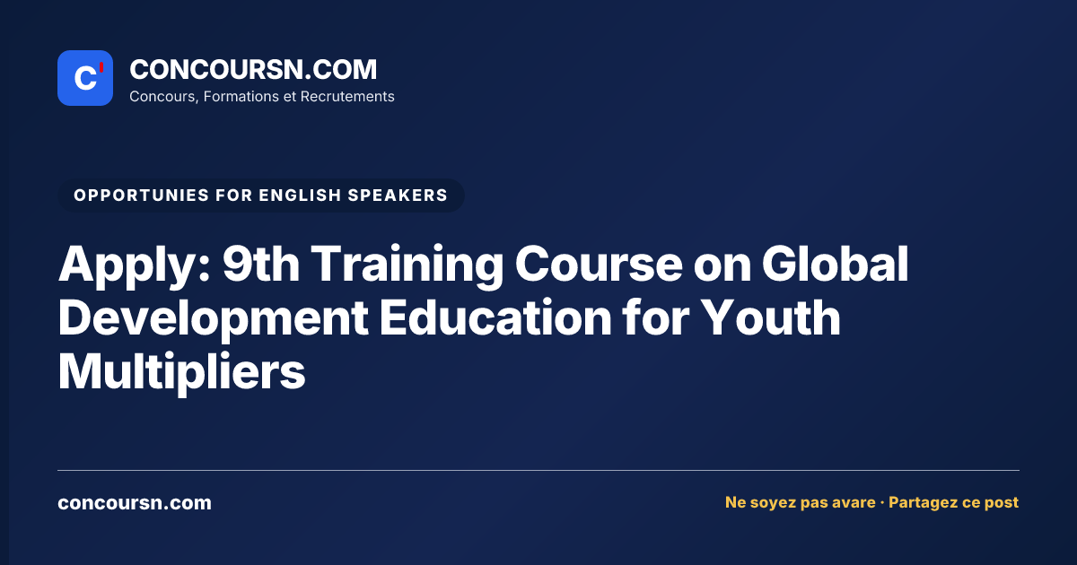 Illustration de l’article : Apply: 9th Training Course on Global Development Education for Youth Multipliers