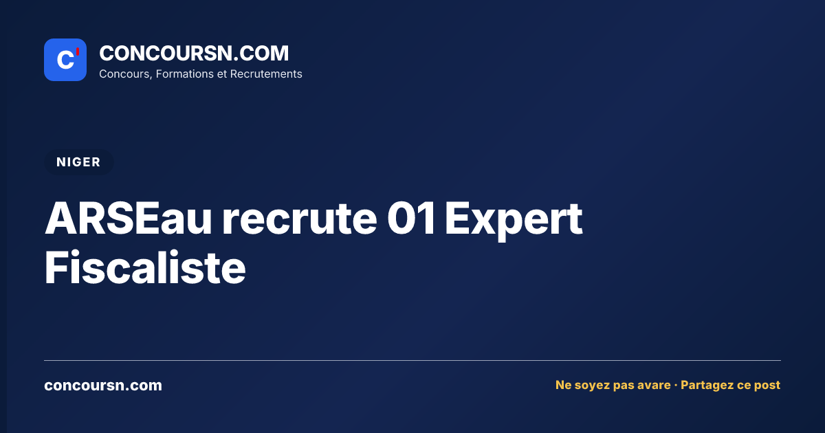 Illustration de l’article : ARSEau recrute 01 Expert Fiscaliste